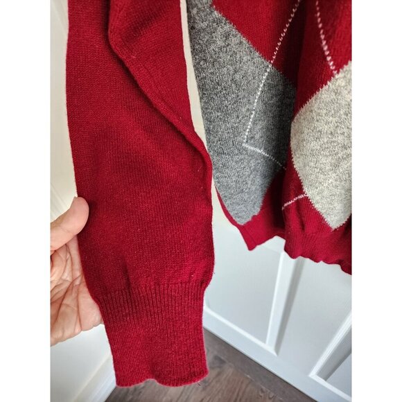 Vintage Pringle Sweater Mens Med? Argyle print 100% Lambswool Made In Scotland - Picture 7 of 8